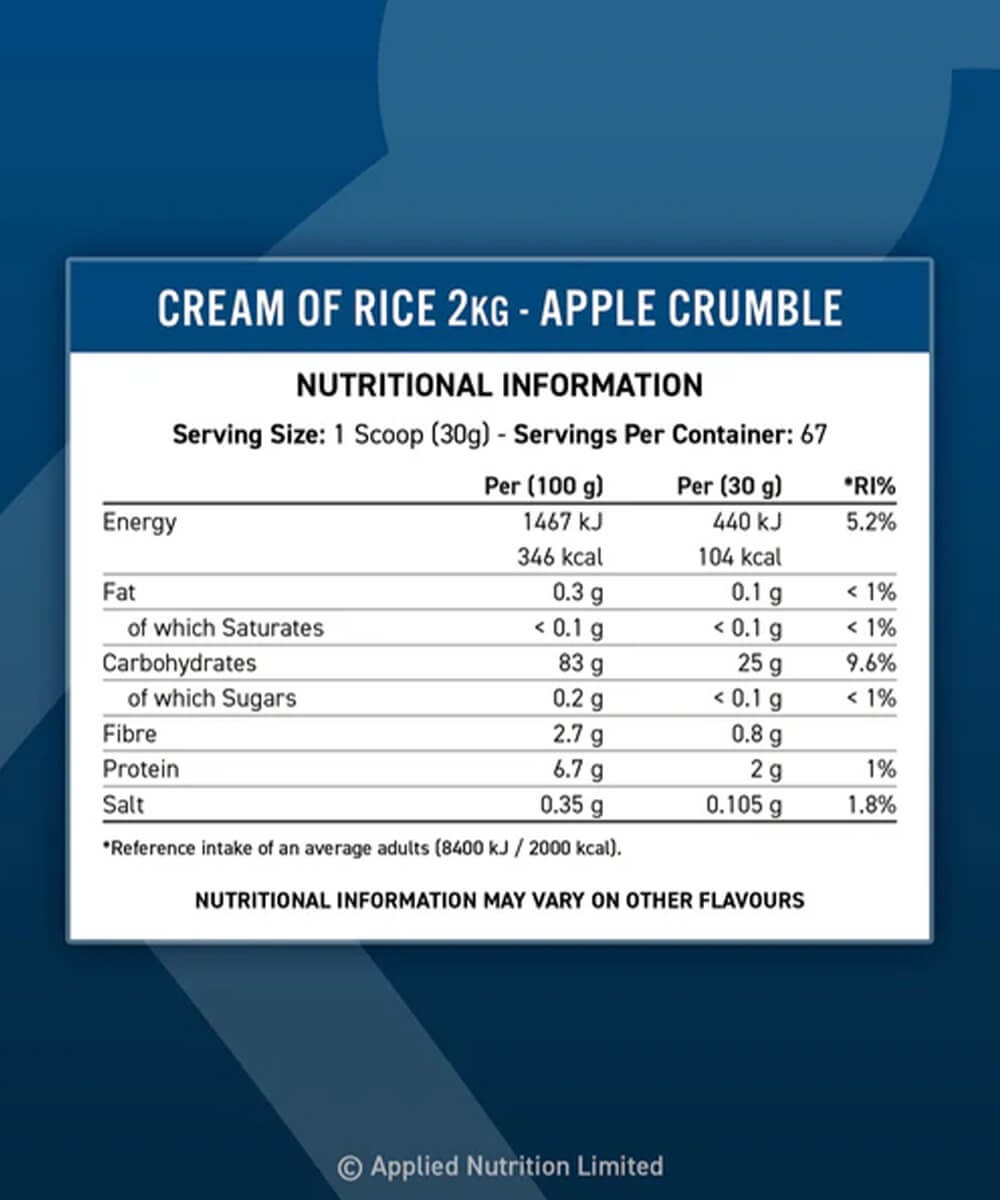 Cream of Rice - Applied Nutrition | 2kg – Image 2