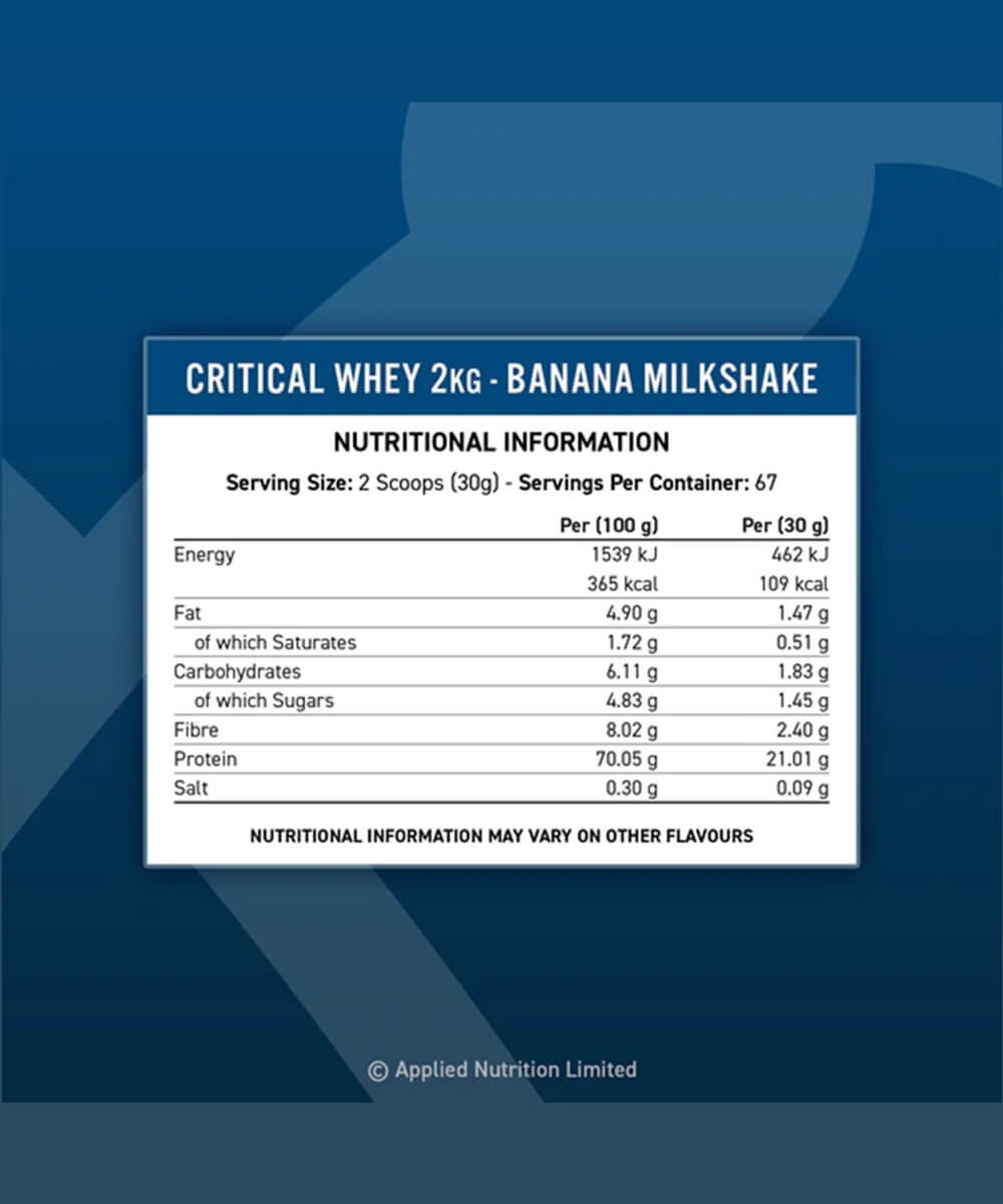 Critical Whey Protein- Applied Nutrition| 2Kg – Image 2