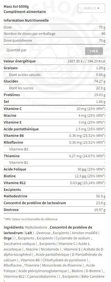 Mass XXL - Trec Nutrition |6 kg – Image 2