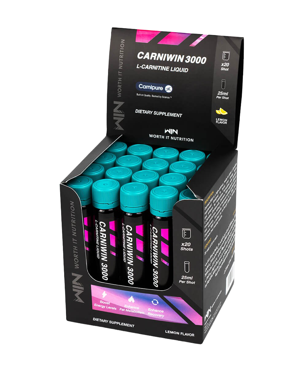 CarniWIN 3000 - L-Carnitine (Carnipure®) - Worth It Nutrition | 20 Shots