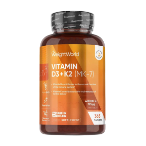 Vitamin D3 + K2 (MK7) - WeightWorld | 365 Tablets