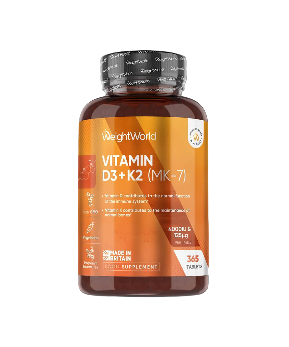 Vitamin D3 + K2 (MK7) - WeightWorld | 365 Tablets