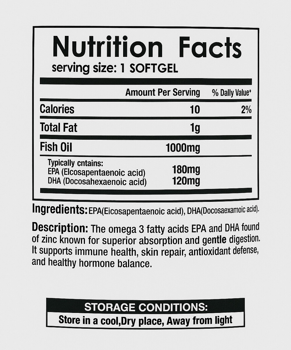 Fish Oil Omega-3 - GSN | 1000 mg – Image 2